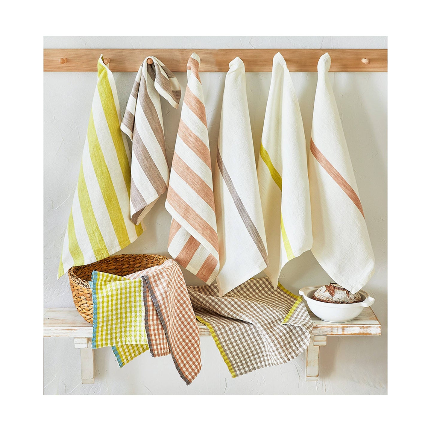 Tag Linen & Cotton Check Dishtowel